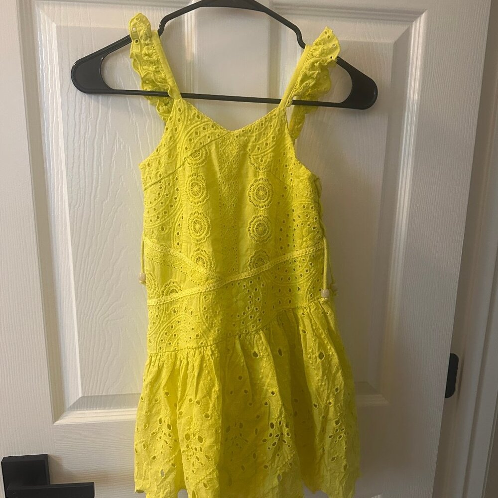 Zara Yellow eyelet Sundress Size 6